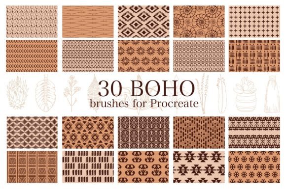 Boho Brushes and Stamps for Procreate
