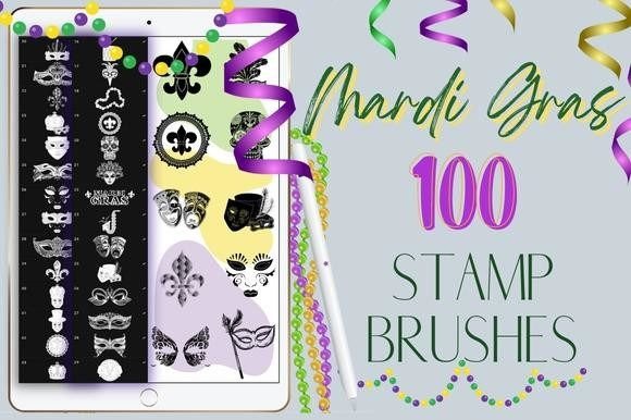 Boost Creativity with Procreate Mardi Gras Stamps