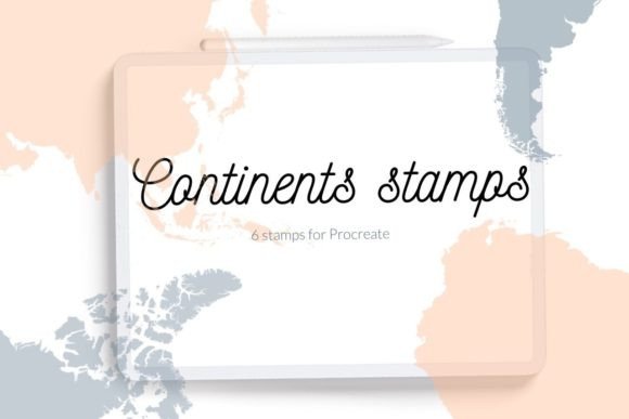 Continents Stamps Brushes for Procreate