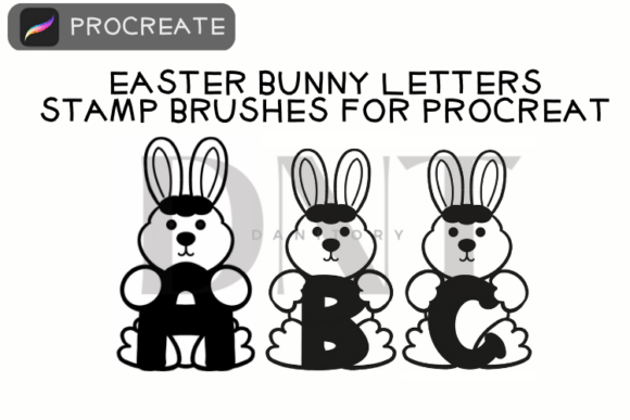 Easter Bunny Letters Stamp Brushes: Elevating Digital Design with Seasonal Flair