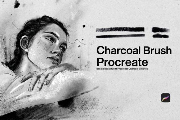 Master Charcoal Art with 10 Procreate Brushes