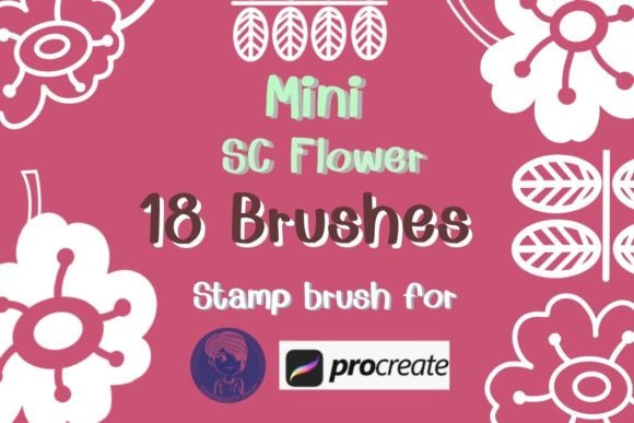 Mini Scandinavian Flowers Stamp Brushes: Elevate Your Procreate Designs with Effortless Style