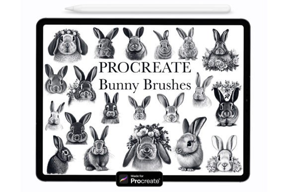 Procreate Easter Bunny Stamp Brushes