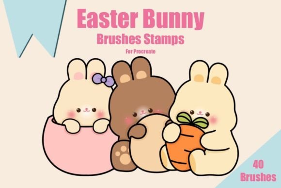 Streamline Your Digital Art Workflow with Easter Bunny Procreate Stamps Brushes