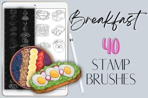 Streamlining Digital Illustration with Procreate Breakfast Food Stamp Brushes