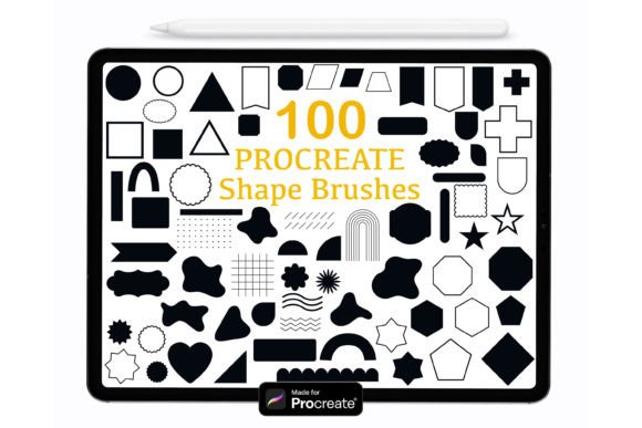 Unlock Creativity with 100 Procreate Shape Brushes