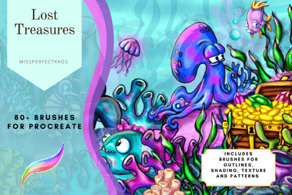 Unlocking Creative Potential with Lost Treasures: 81 Brushes for Procreate