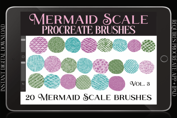 Vol. 3 Procreate Scale Mermaid Brushes