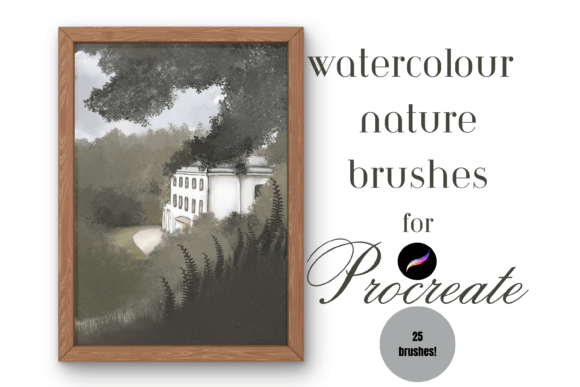 Watercolour Nature Brushes Procreate X25